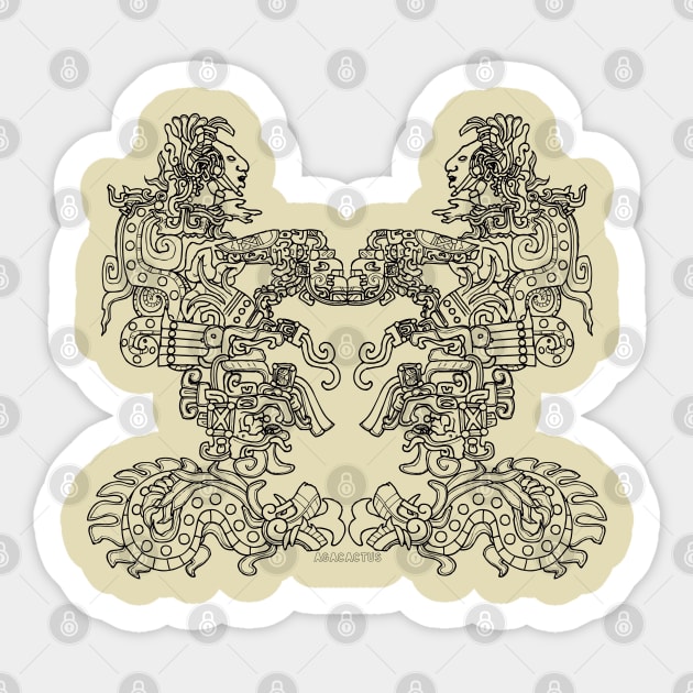 Mayan divinity 02 Sticker by AgaCactus